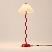 Wavy Floor Lamp - Crimson Red
