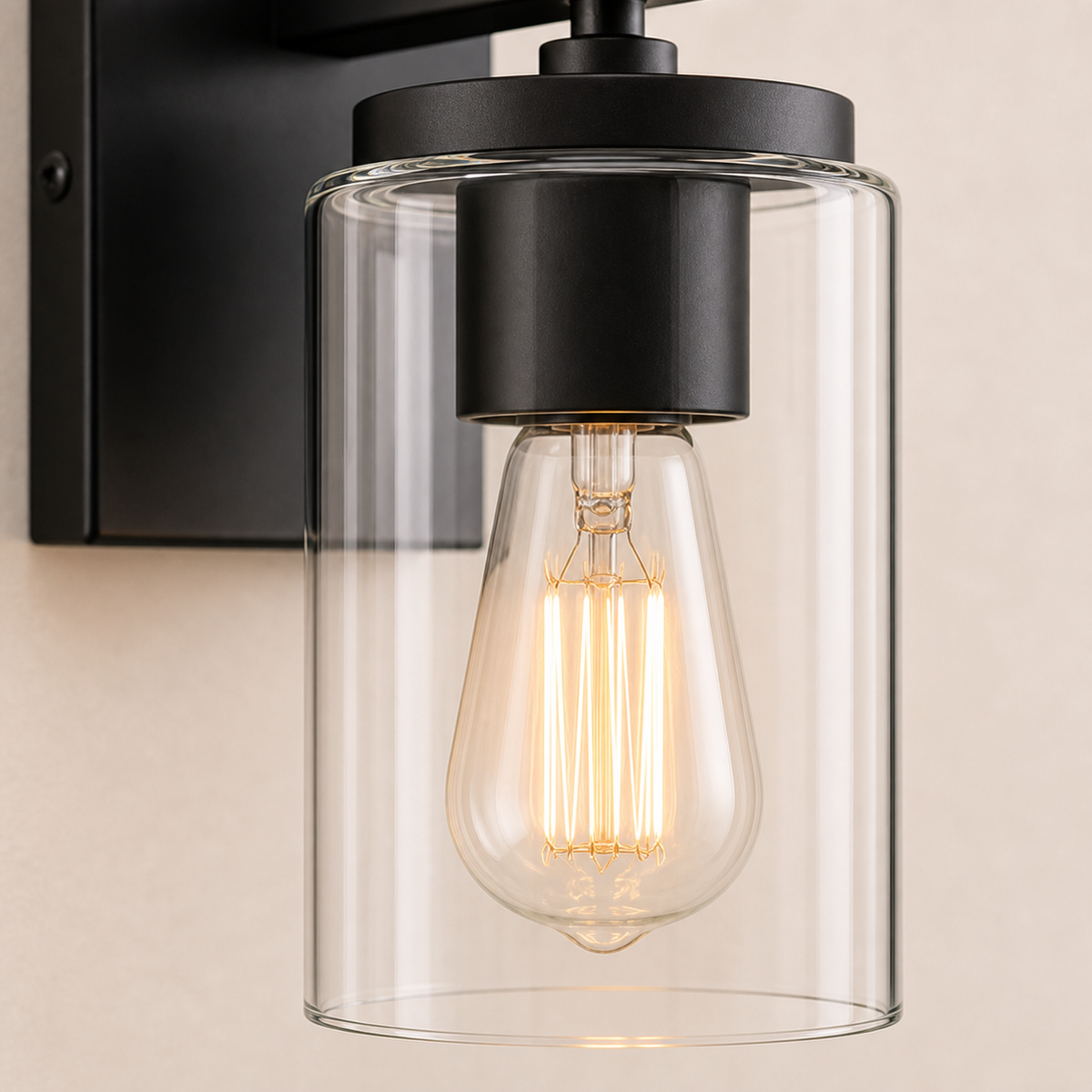 MERIDIAN Bathroom Vanity Light - 1-Light — Splash-Safe Bathroom Mirror Lighting