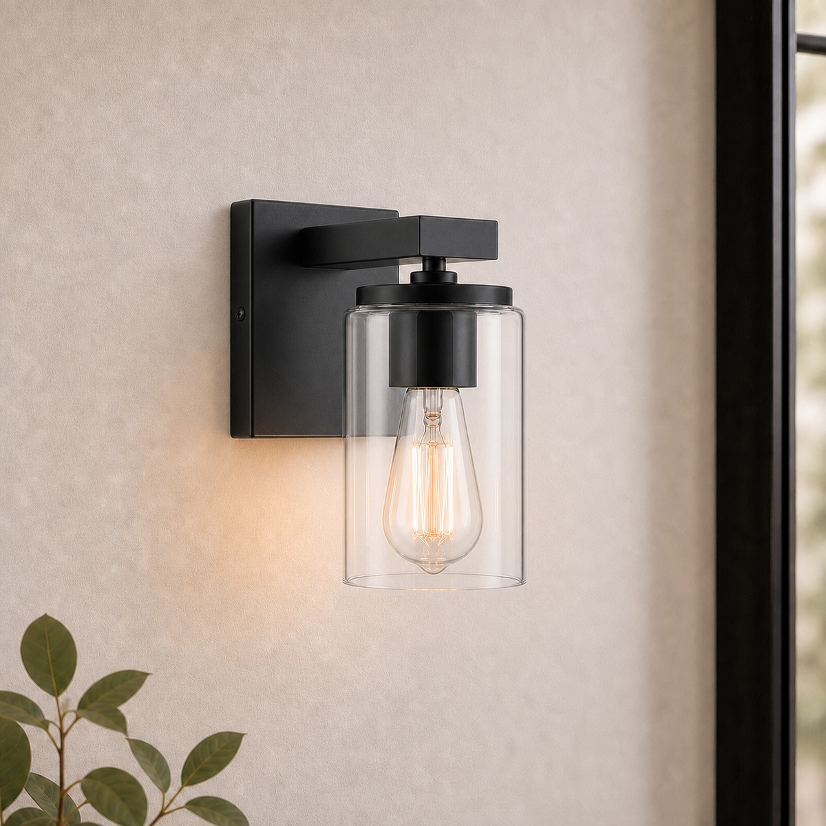 MERIDIAN Bathroom Vanity Light - 1-Light — Splash-Safe Bathroom Mirror Lighting