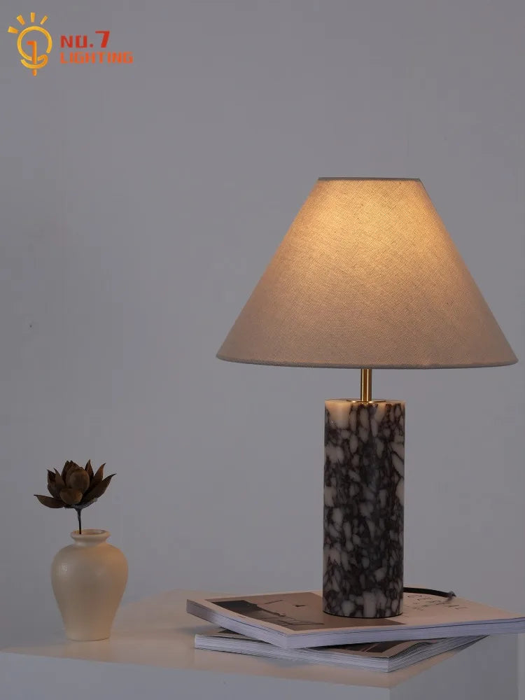 Designer Minimalist Marble Table Lamp LED E14 Luxury Atmosphere Desk Lights Home Decor Bedroom Bedside Living Room Study Hotel