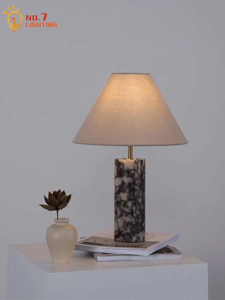 Designer Minimalist Marble Table Lamp LED E14 Luxury Atmosphere Desk Lights Home Decor Bedroom Bedside Living Room Study Hotel