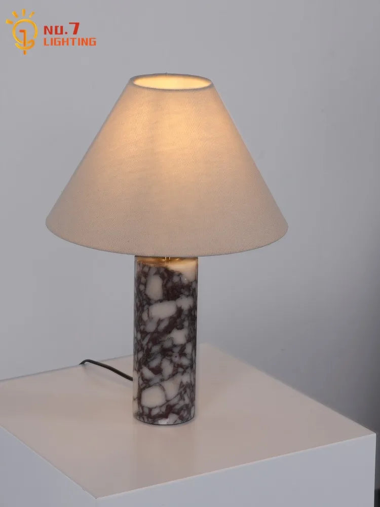 Designer Minimalist Marble Table Lamp LED E14 Luxury Atmosphere Desk Lights Home Decor Bedroom Bedside Living Room Study Hotel