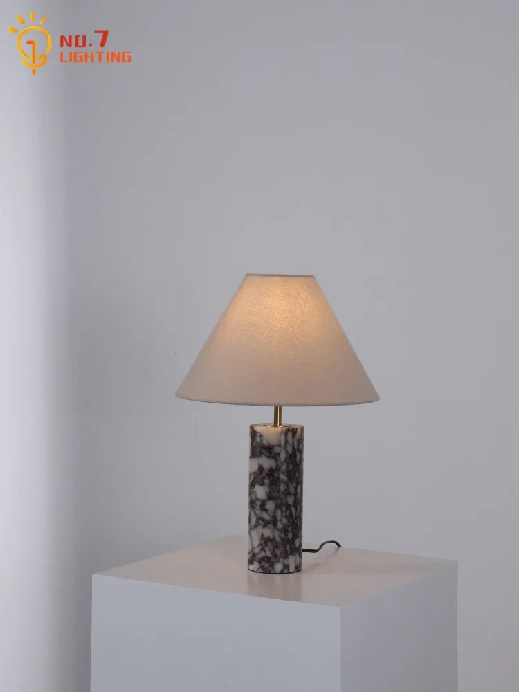 Designer Minimalist Marble Table Lamp LED E14 Luxury Atmosphere Desk Lights Home Decor Bedroom Bedside Living Room Study Hotel