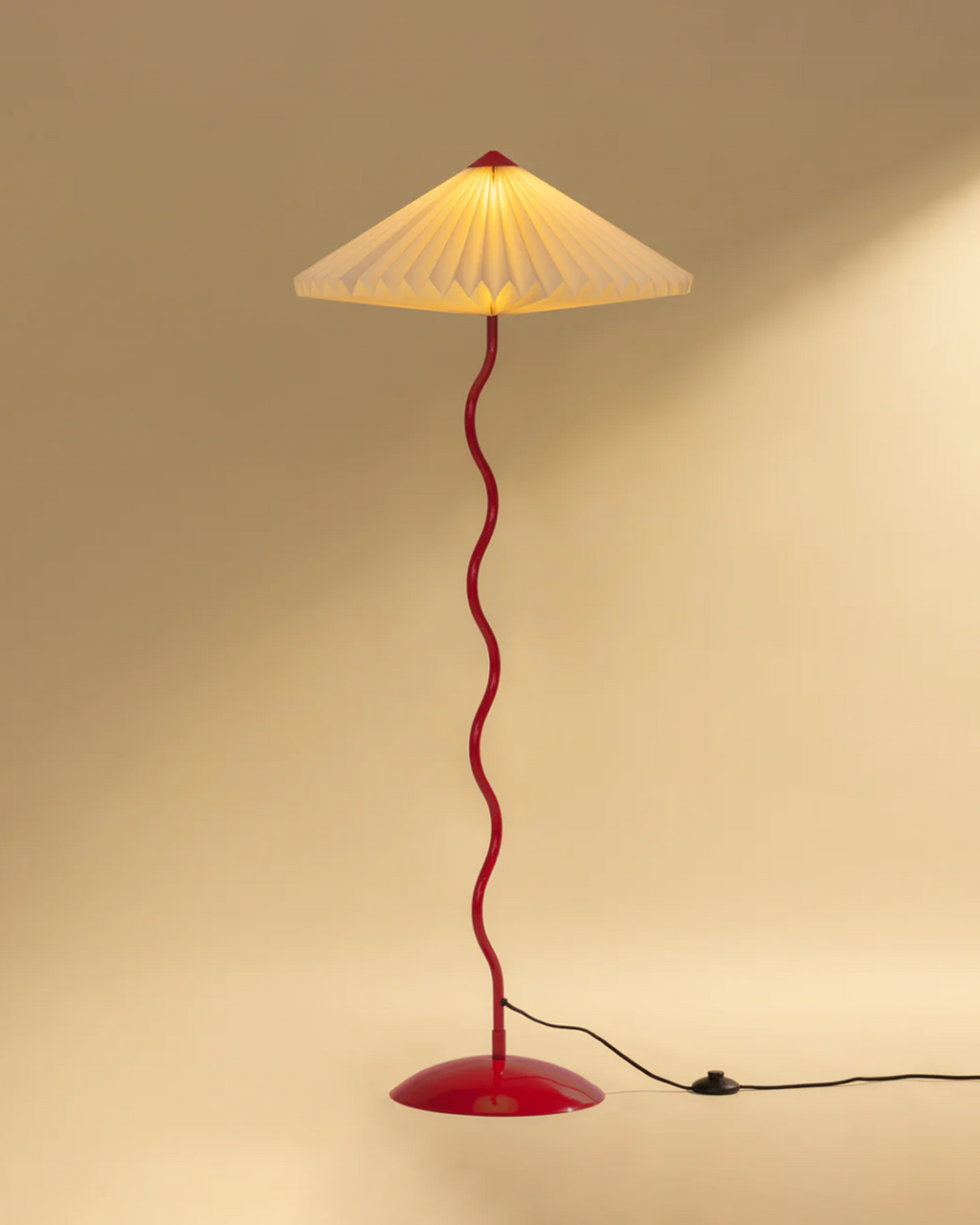 Wavy Floor Lamp - Crimson Red