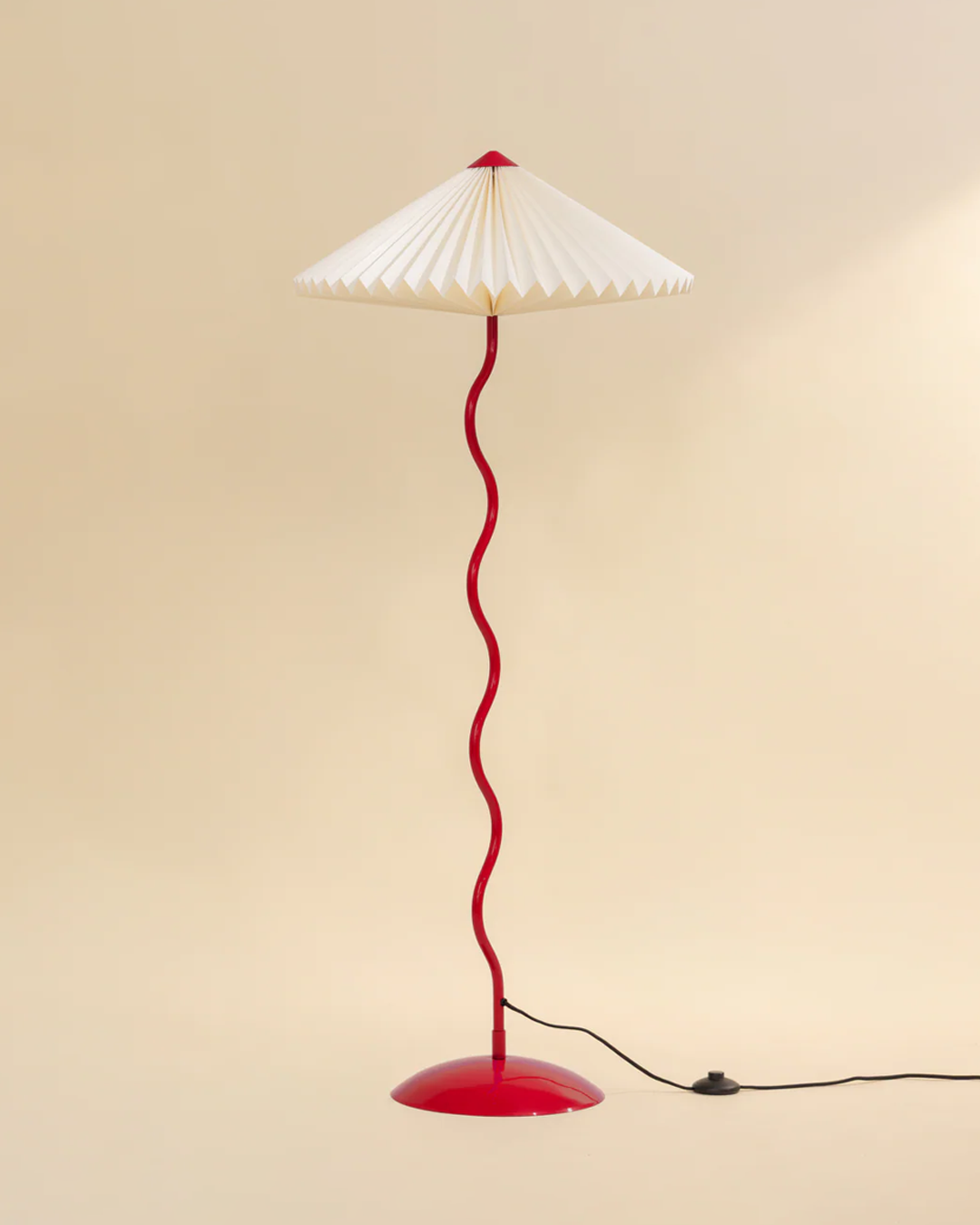 Wavy Floor Lamp - Crimson Red