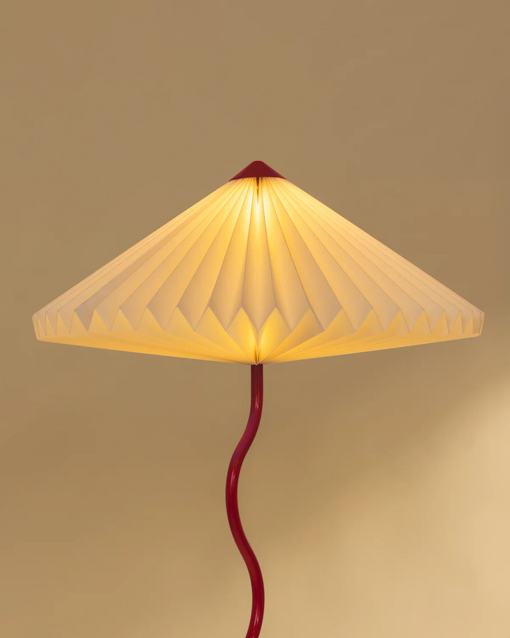 Wavy Floor Lamp - Crimson Red