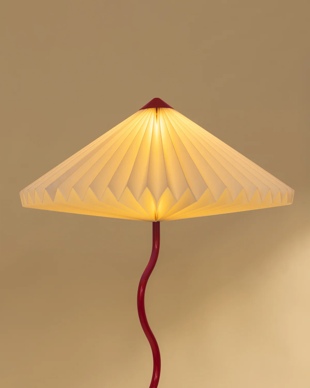 Wavy Floor Lamp - Crimson Red