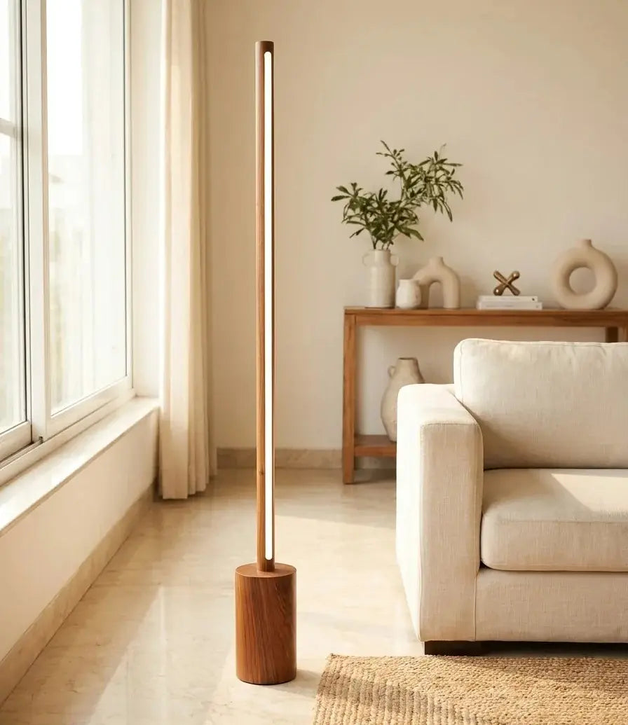 Minimalist Wooden Floor Lamp for Modern Living Spaces
