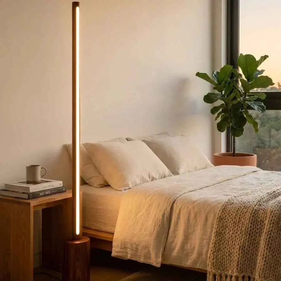 Minimalist Wooden Floor Lamp for Modern Living Spaces