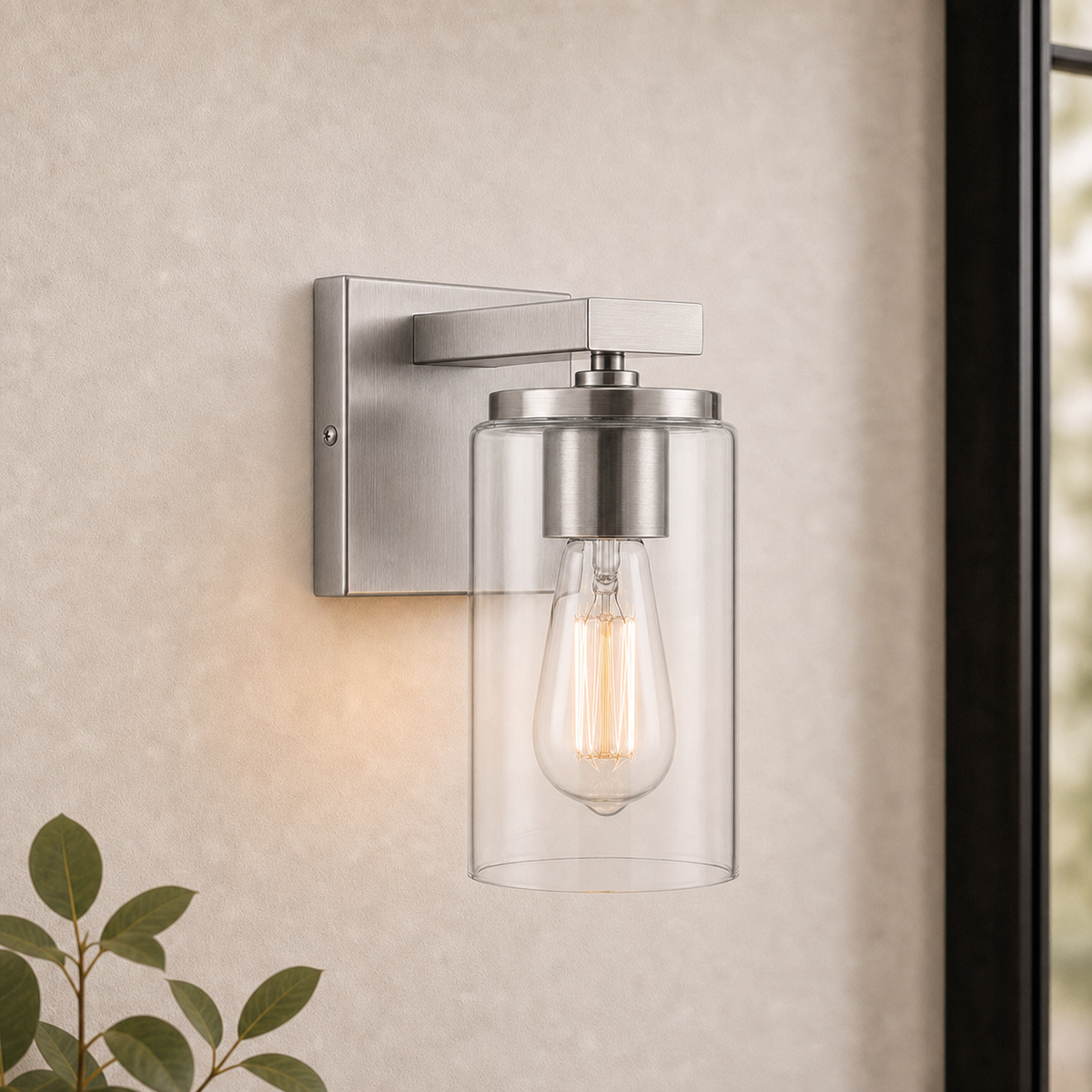 MERIDIAN Bathroom Vanity Light - 1-Light — Splash-Safe Bathroom Mirror Lighting